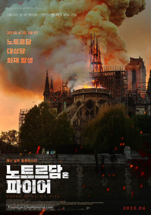 Notre-Dame br&ucirc;le - South Korean Movie Poster