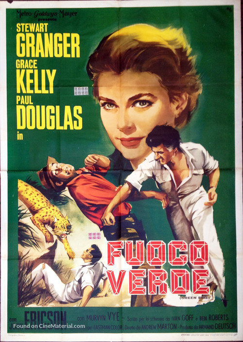 Green Fire - Italian Movie Poster