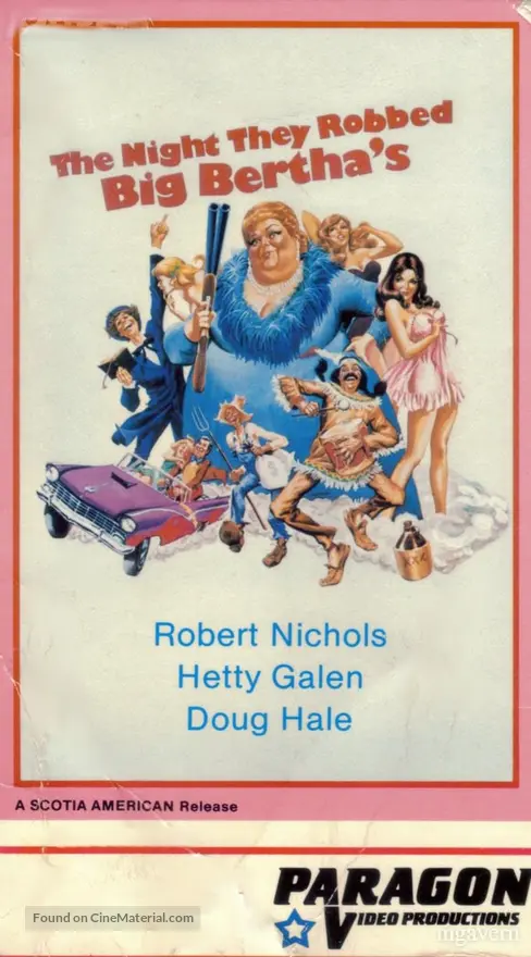 The Night They Robbed Big Bertha's (1975) vhs movie cover