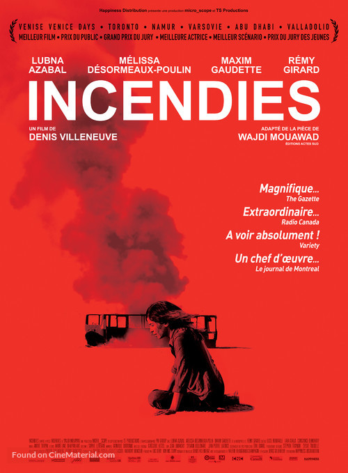 Incendies - French Movie Poster