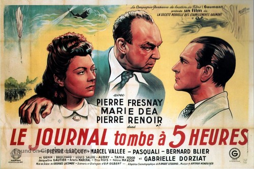 Le journal tombe &agrave; cinq heures - French Movie Poster