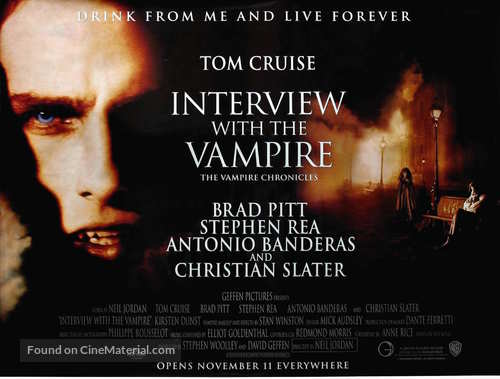 Interview With The Vampire - British Movie Poster