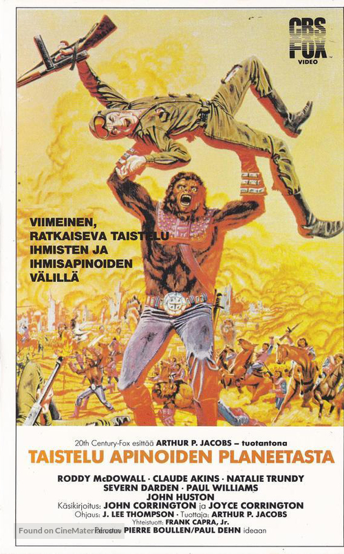 Battle for the Planet of the Apes - Finnish VHS movie cover