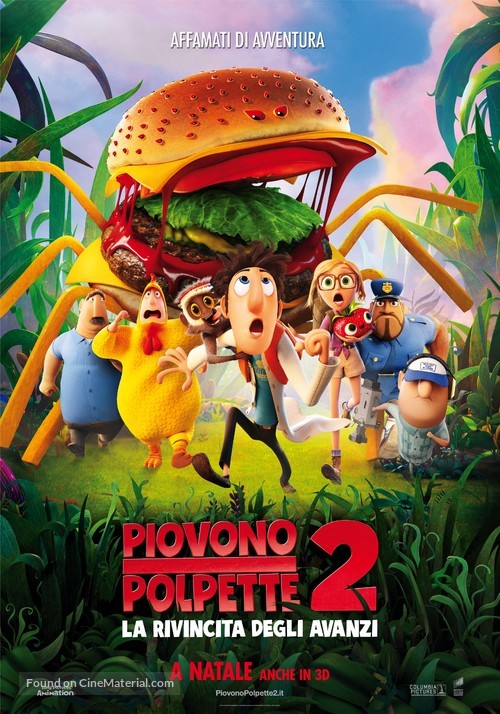 Cloudy with a Chance of Meatballs 2 - Italian Movie Poster