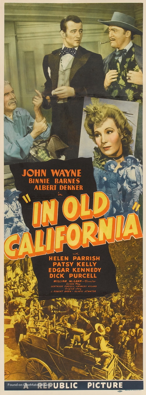 In Old California - Movie Poster
