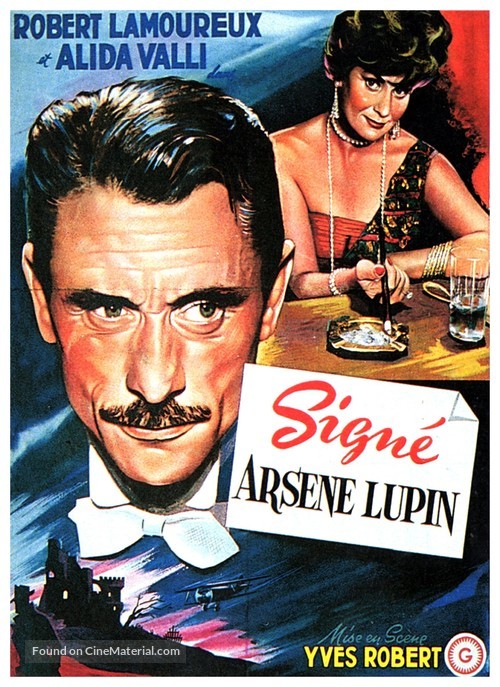 Sign&eacute; Ars&egrave;ne Lupin - Belgian Movie Poster