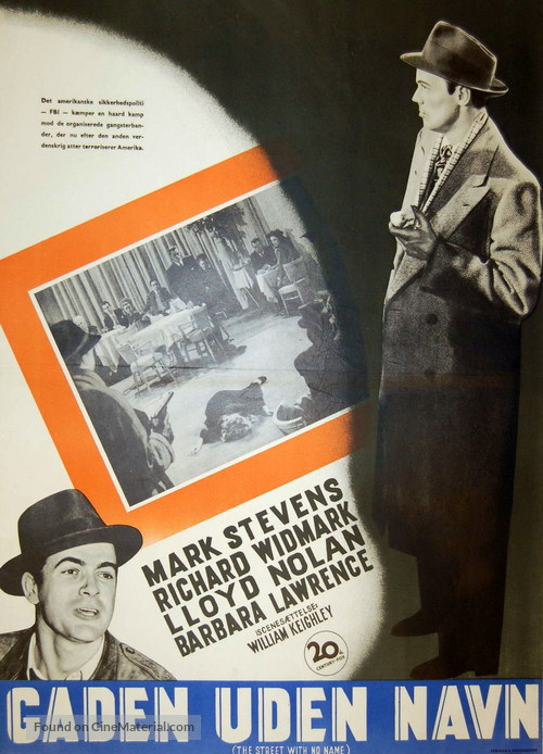 The Street with No Name - Danish Movie Poster