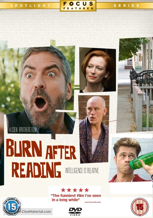 Burn After Reading - British Movie Cover