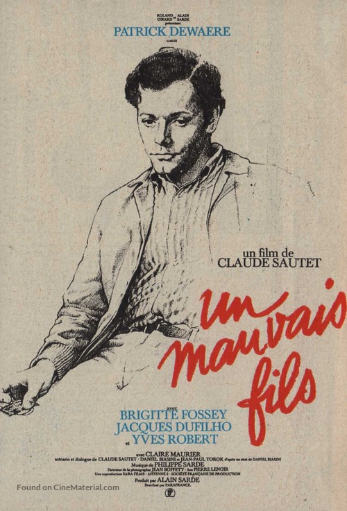 Un mauvais fils - French Movie Poster