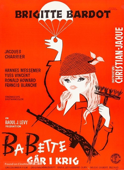 Babette s&#039;en va-t-en guerre - Danish Movie Poster