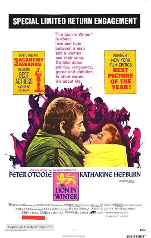 The Lion in Winter - Re-release movie poster