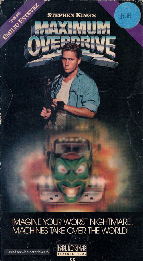 Maximum Overdrive - VHS movie cover