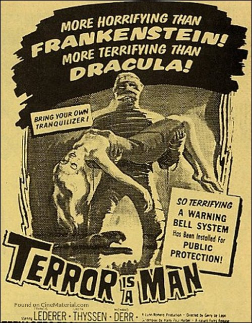 Terror Is a Man - Movie Poster