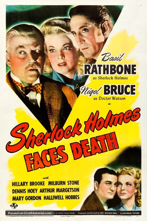 Sherlock Holmes Faces Death - Movie Poster
