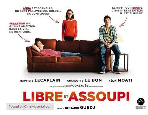 Libre et assoupi - French Movie Poster