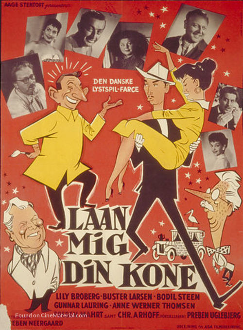 Laan mig din kone - Danish Movie Poster