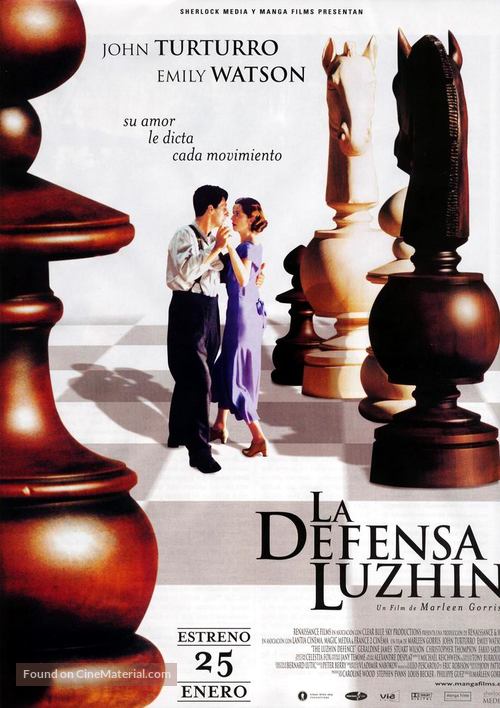 The Luzhin Defence - Spanish Movie Poster