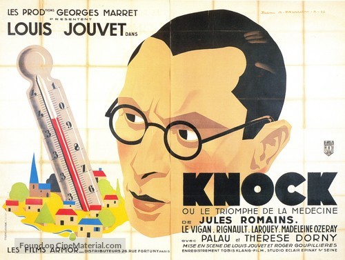 Knock, ou le triomphe de la m&eacute;decine - French Movie Poster