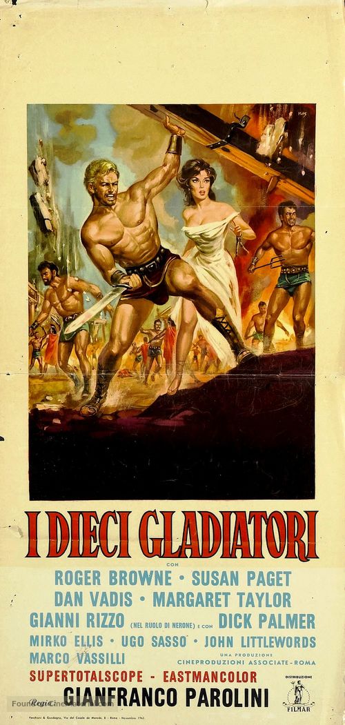 Dieci gladiatori, I - Italian Movie Poster