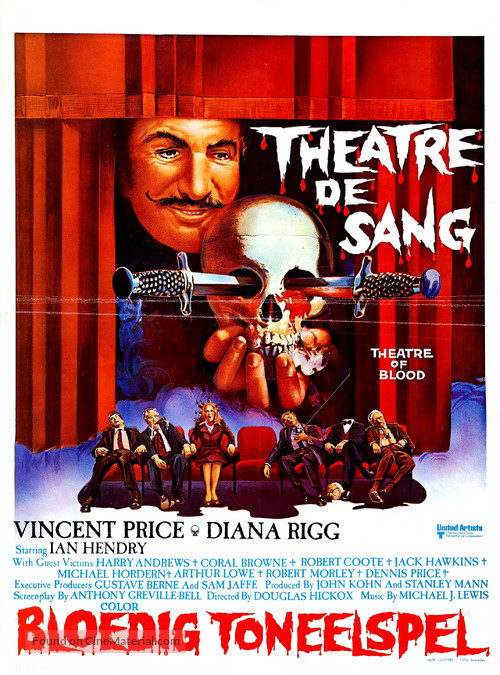 Theater of Blood - Belgian Movie Poster