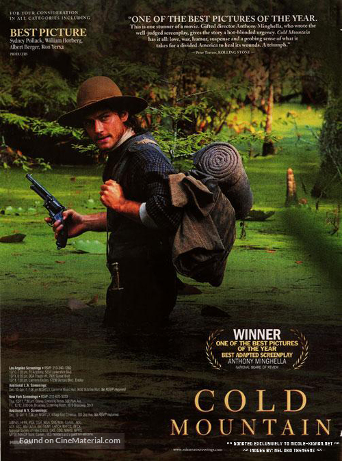 Cold Mountain - For your consideration movie poster