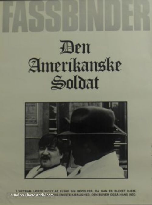 Amerikanische Soldat, Der - Danish Movie Poster