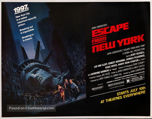 Escape From New York - Movie Poster