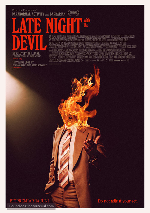 Late Night with the Devil - Swedish Movie Poster