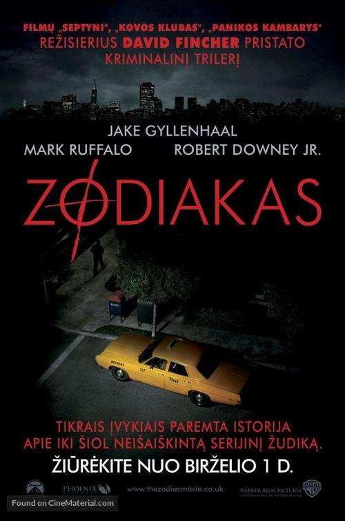 Zodiac - Lithuanian Movie Poster