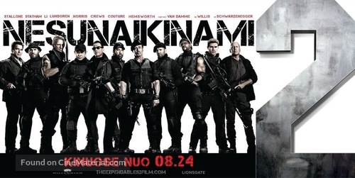The Expendables 2 - Lithuanian Movie Poster