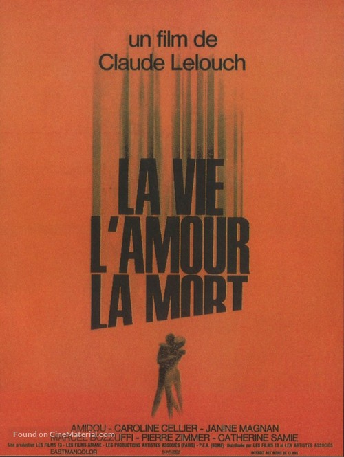 La vie, l&#039;amour, la mort - French Movie Poster