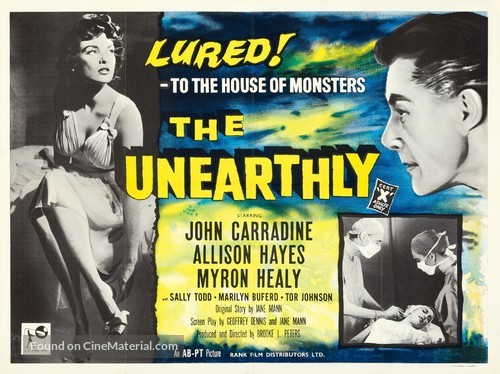 The Unearthly - British Movie Poster