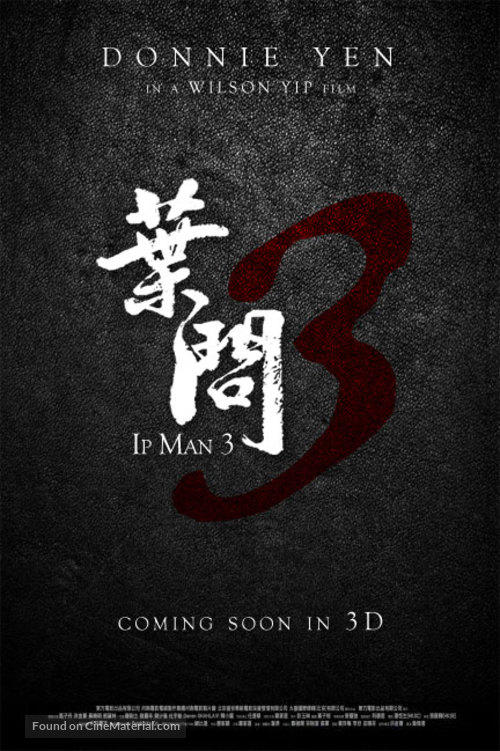 Yip Man 3 - Hong Kong Movie Poster