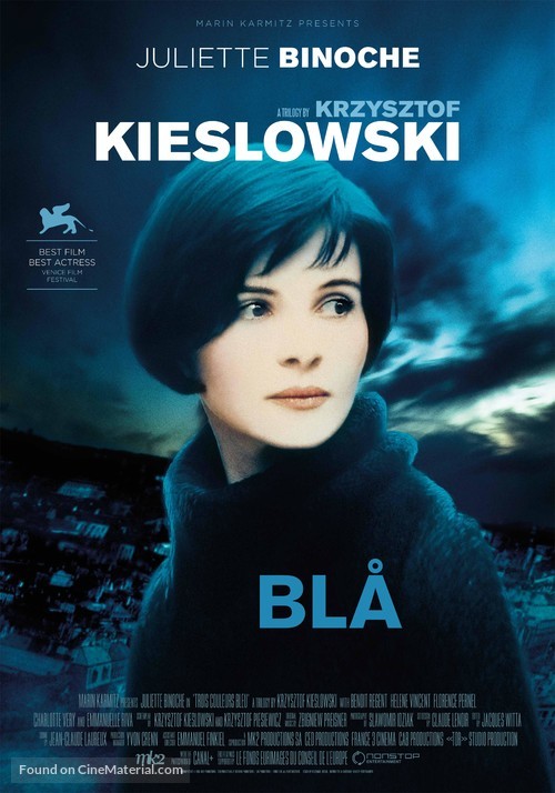 Trois couleurs: Bleu - Danish Re-release movie poster