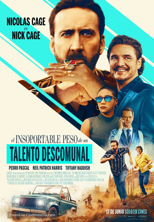 The Unbearable Weight of Massive Talent - Spanish Movie Poster