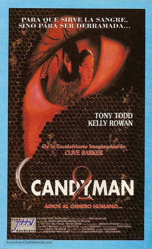 Candyman: Farewell to the Flesh - Argentinian VHS movie cover