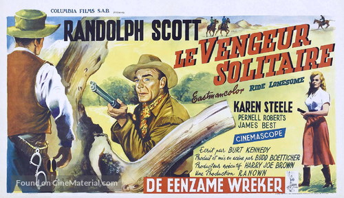 Ride Lonesome - Belgian Movie Poster
