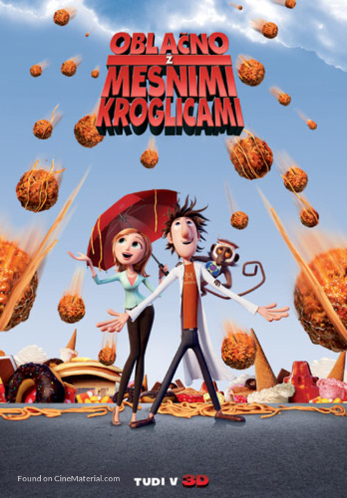 Cloudy with a Chance of Meatballs - Slovenian Movie Poster