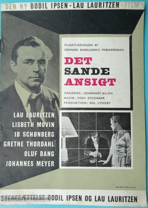 Det sande ansigt - Danish Movie Poster