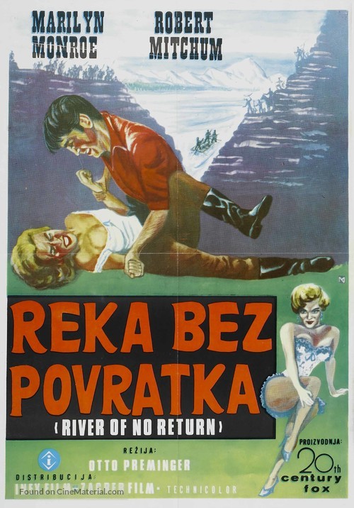 River of No Return - Yugoslav Movie Poster