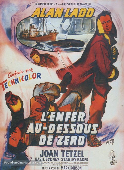 Hell Below Zero - French Movie Poster