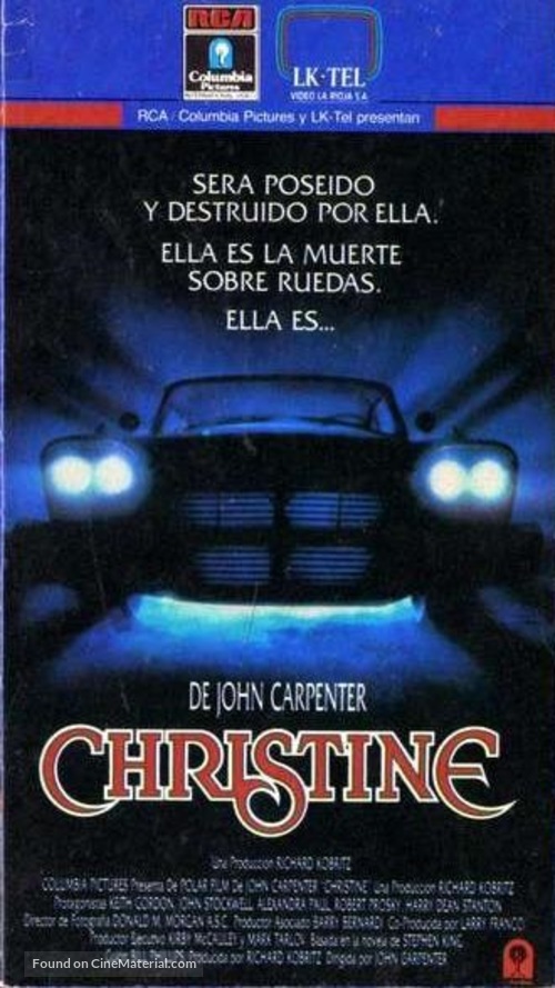 Christine - Argentinian VHS movie cover