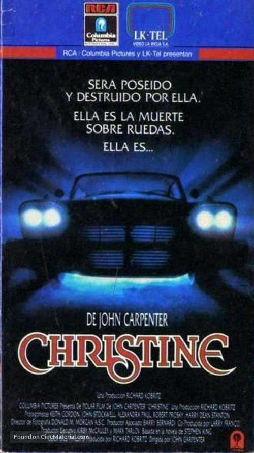 Christine - Argentinian VHS movie cover