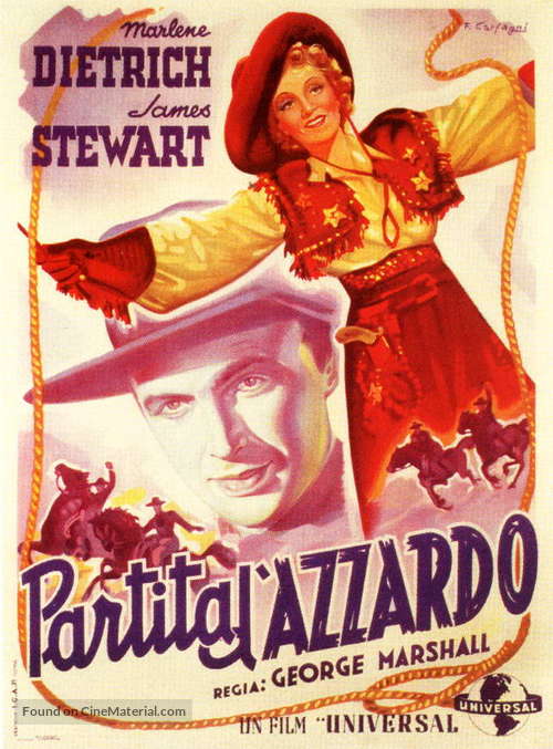 Destry Rides Again - Italian Movie Poster