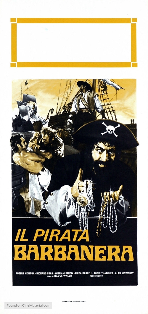 Blackbeard, the Pirate - Italian Movie Poster