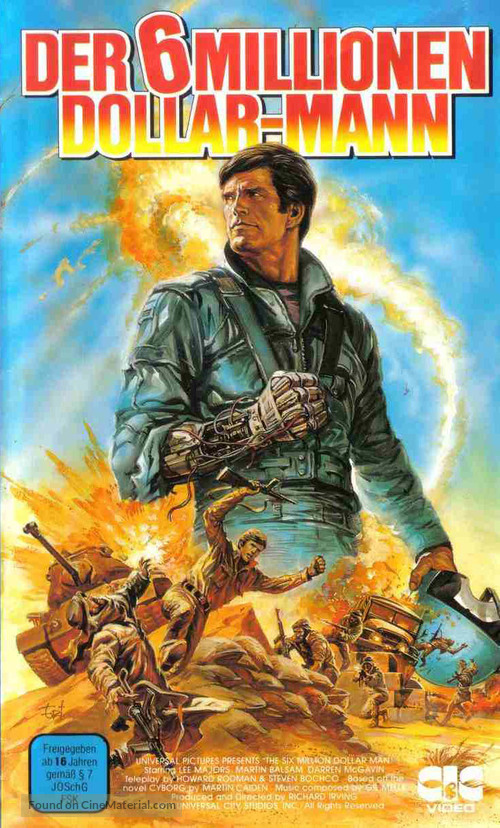 &quot;The Six Million Dollar Man&quot; - German VHS movie cover