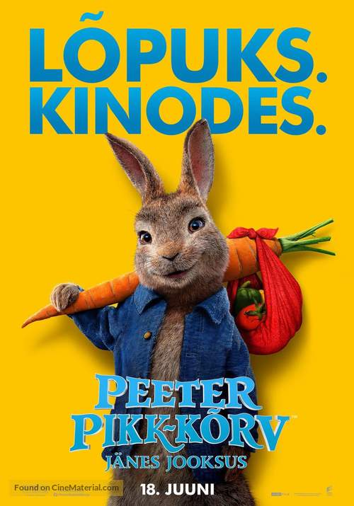 Peter Rabbit 2: The Runaway - Estonian Movie Poster
