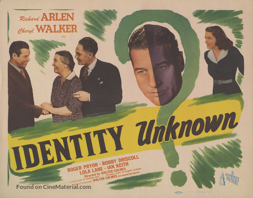 Identity Unknown - Movie Poster