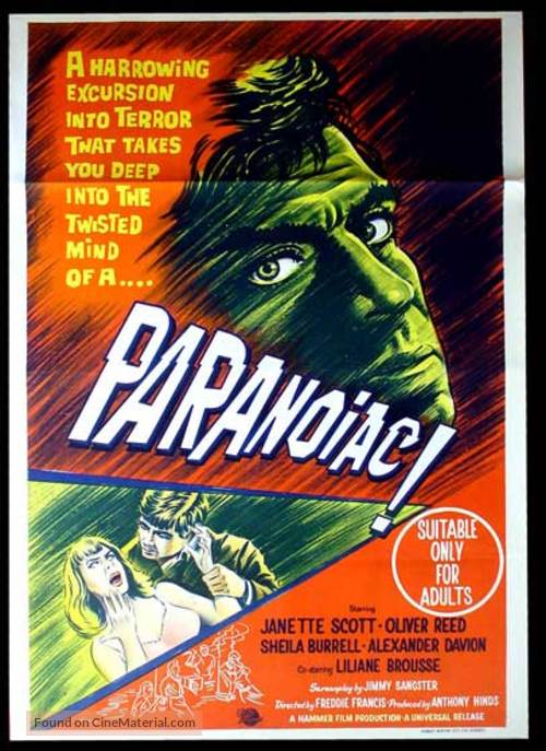 Paranoiac - Australian Movie Poster