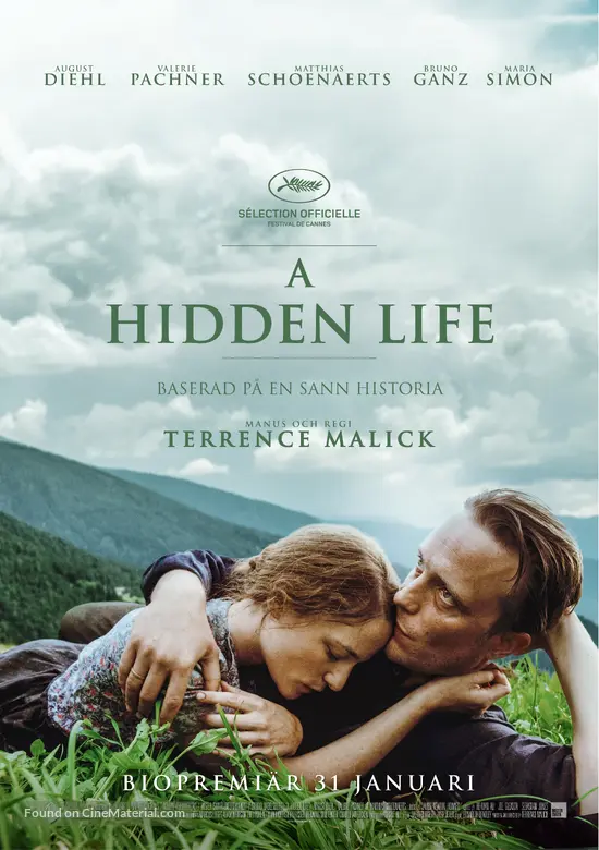 A Hidden Life - Swedish Movie Poster